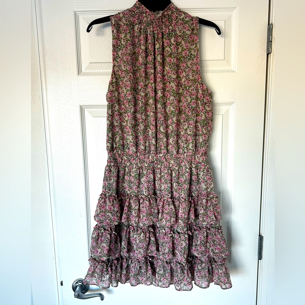 Floral High Neck Dress